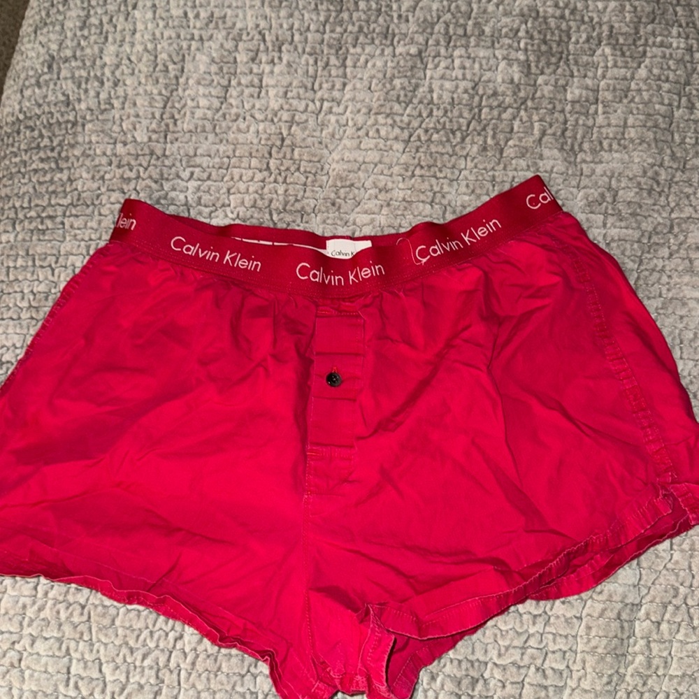 Red large mens Calvin Klein boxers
